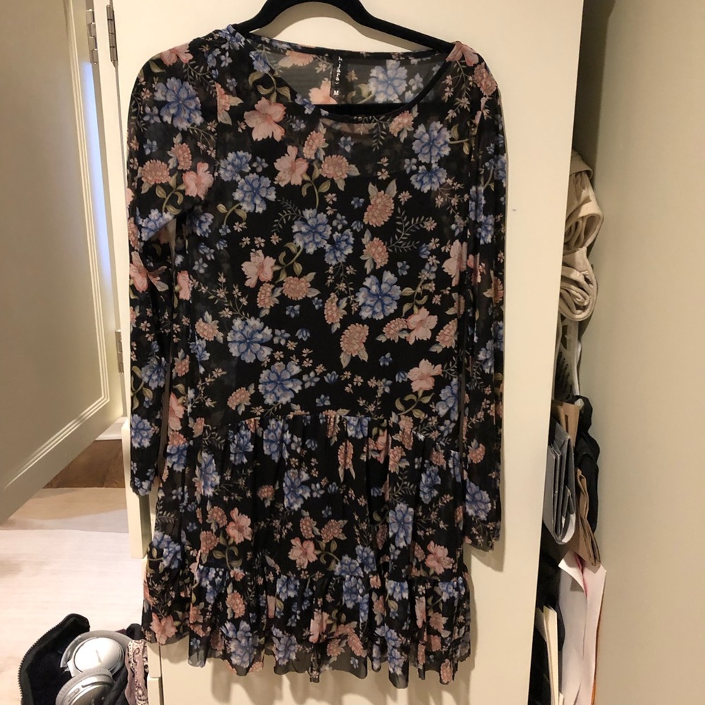 Ban Jara Floral Long Sleeve Mini Dress